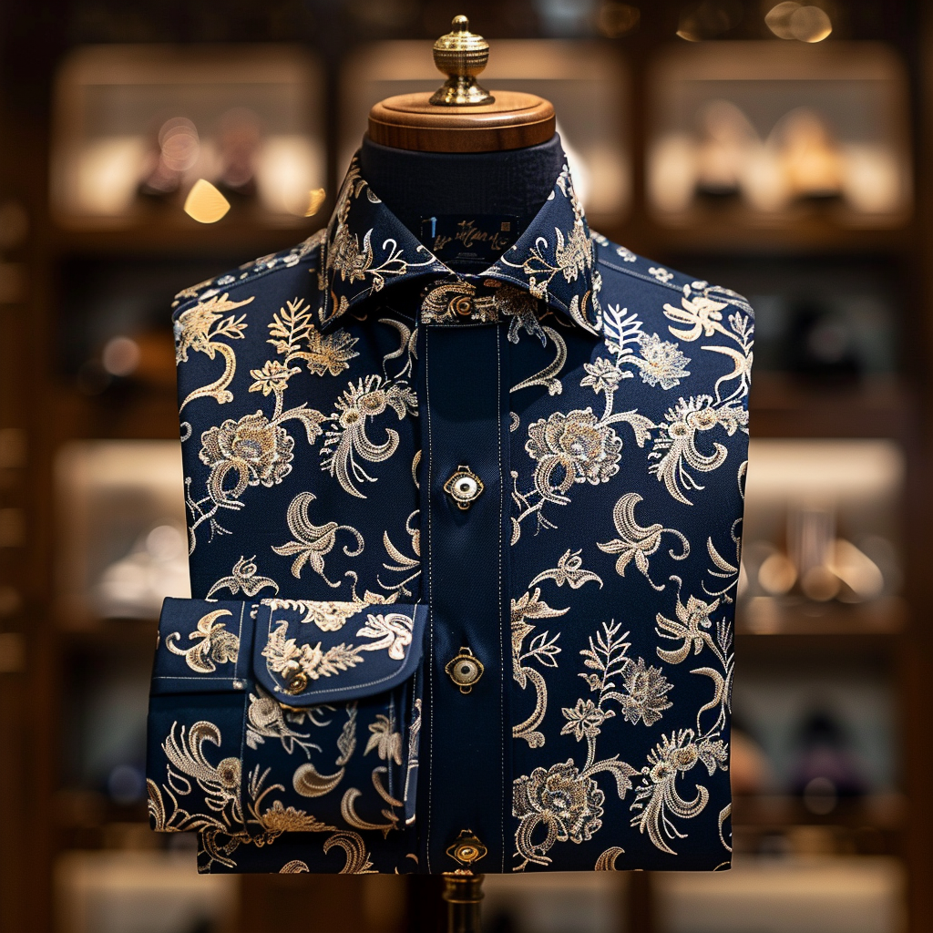 Men best unique Luxe Collection Effortless chic Shirt High Elasticity men's printed shirt