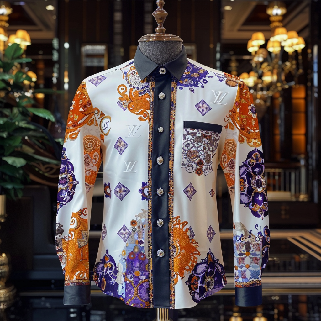 Silk Luxury Business VIP Exclusive Designer unique Luxe Collection long Shirt High Elasticity