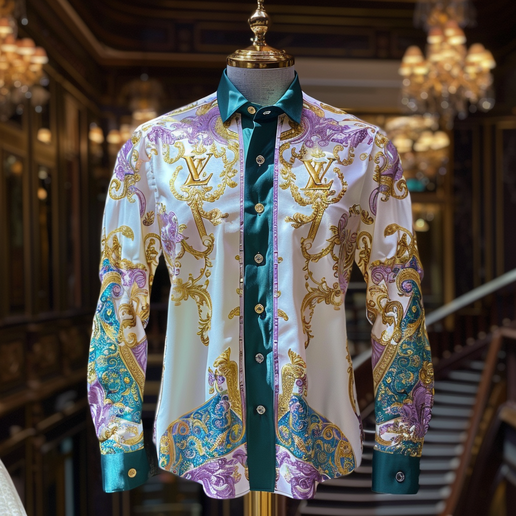 Silk Luxury Business VIP Exclusive Designer unique Luxe Collection long Shirt High Elasticity