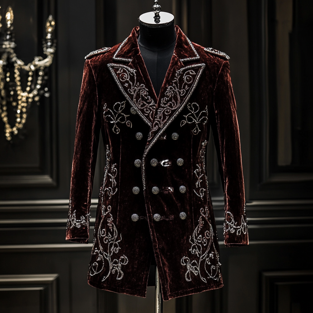 Unique embroidery business gentleman casual Men's Luxury Business Casual Fashion Blazer Suit Coat Jacket
