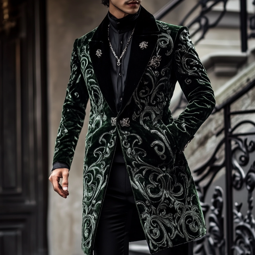 Unique embroidery business gentleman casual Men's Luxury Business Casual Fashion Blazer Suit Coat Jacket