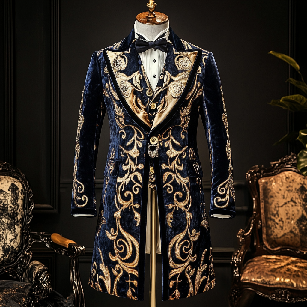 Unique embroidery business gentleman casual Men's Luxury Business Casual Fashion Blazer Suit Coat Jacket