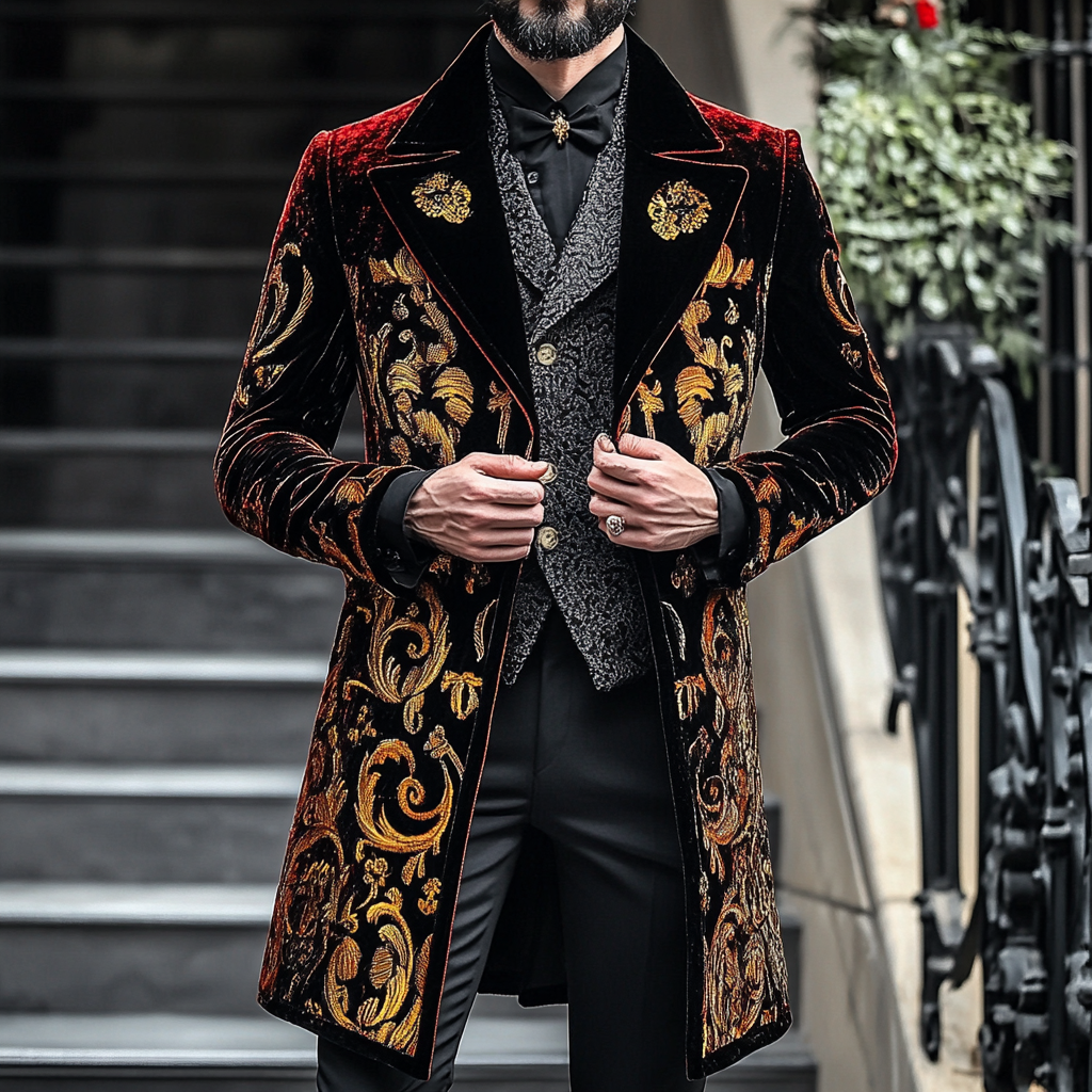 Unique embroidery business gentleman casual Men's Luxury Business Casual Fashion Blazer Suit Coat Jacket
