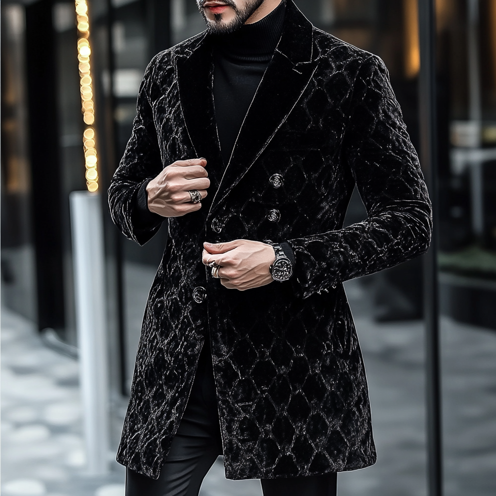 Unique embroidery business gentleman casual Men's Luxury Business Casual Fashion Blazer Suit Coat Jacket