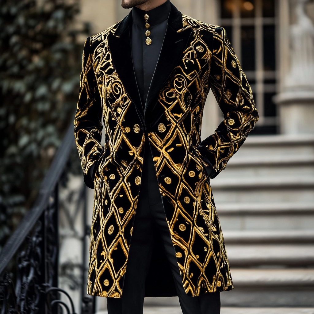 Unique embroidery business gentleman casual Men's Luxury Business Casual Fashion Blazer Suit Coat Jacket