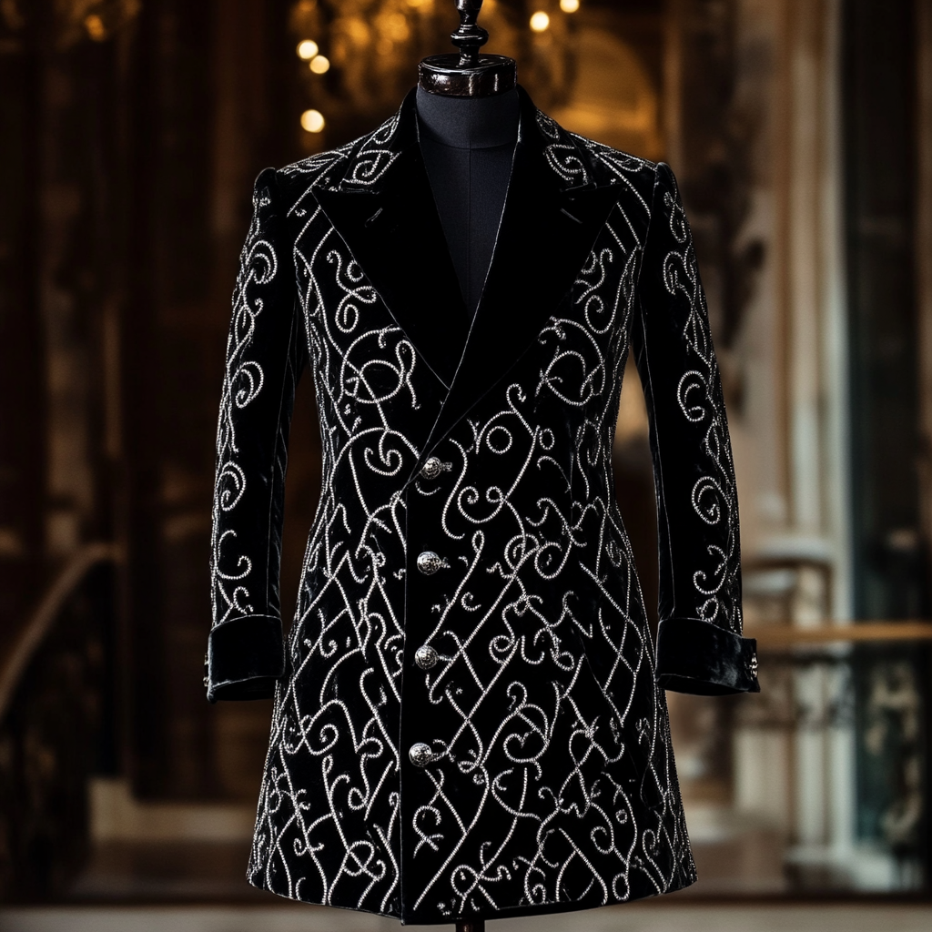 Unique embroidery business gentleman casual Men's Luxury Business Casual Fashion Blazer Suit Coat Jacket