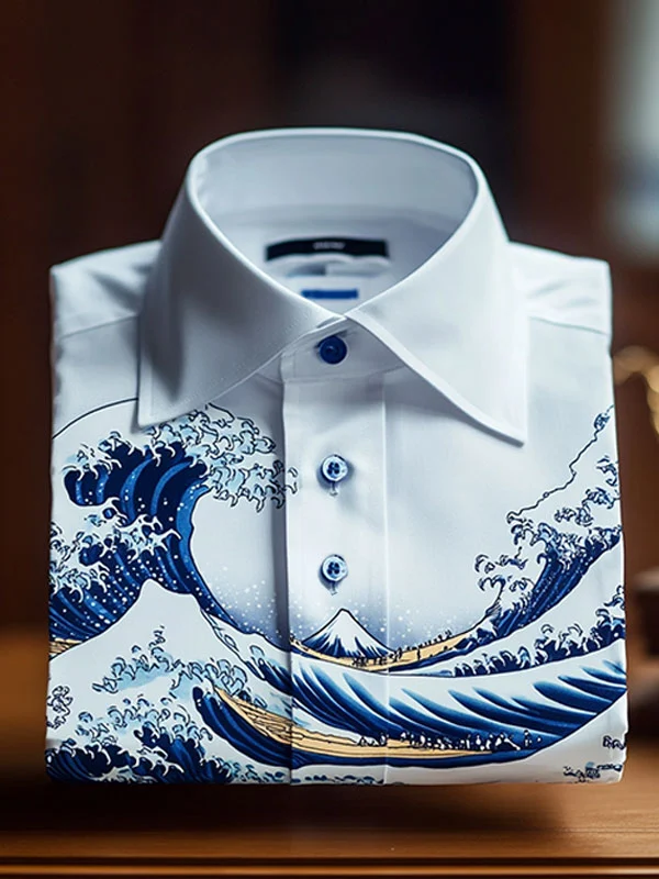 Men's Satin Luxury Business Long Sleeve Shirt