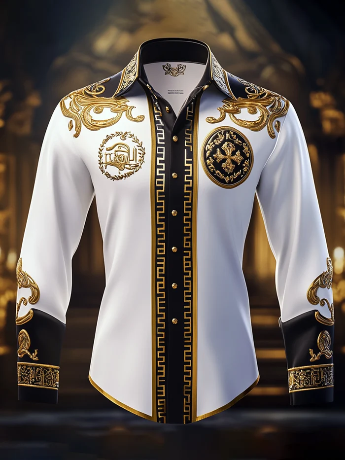 Men's Satin Luxe Long Sleeve Button Down Shirt