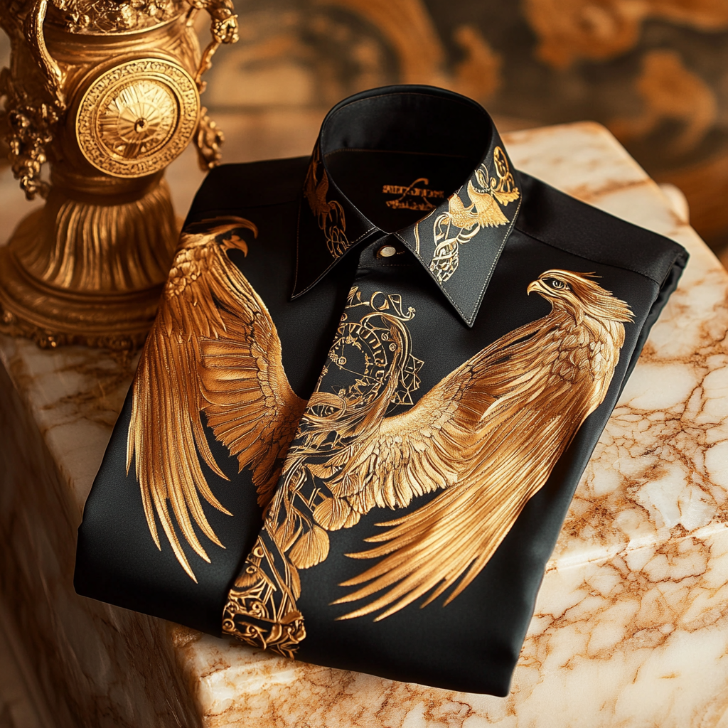 Unique Luxe Collection Effortless chic Shirt High Elasticity men's printed shirt