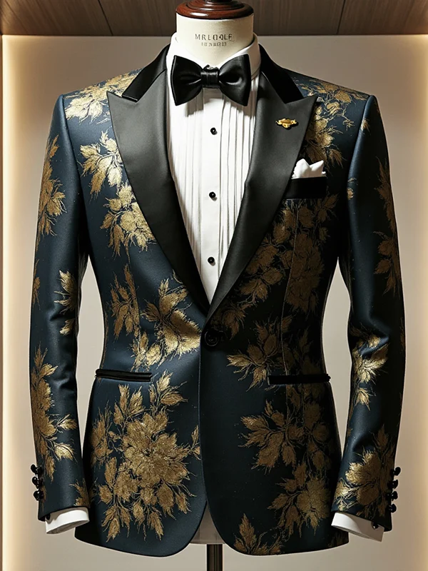 Unique  business gentleman casual Men's Luxury Business Casual Fashion Blazer Suit Coat Jacket