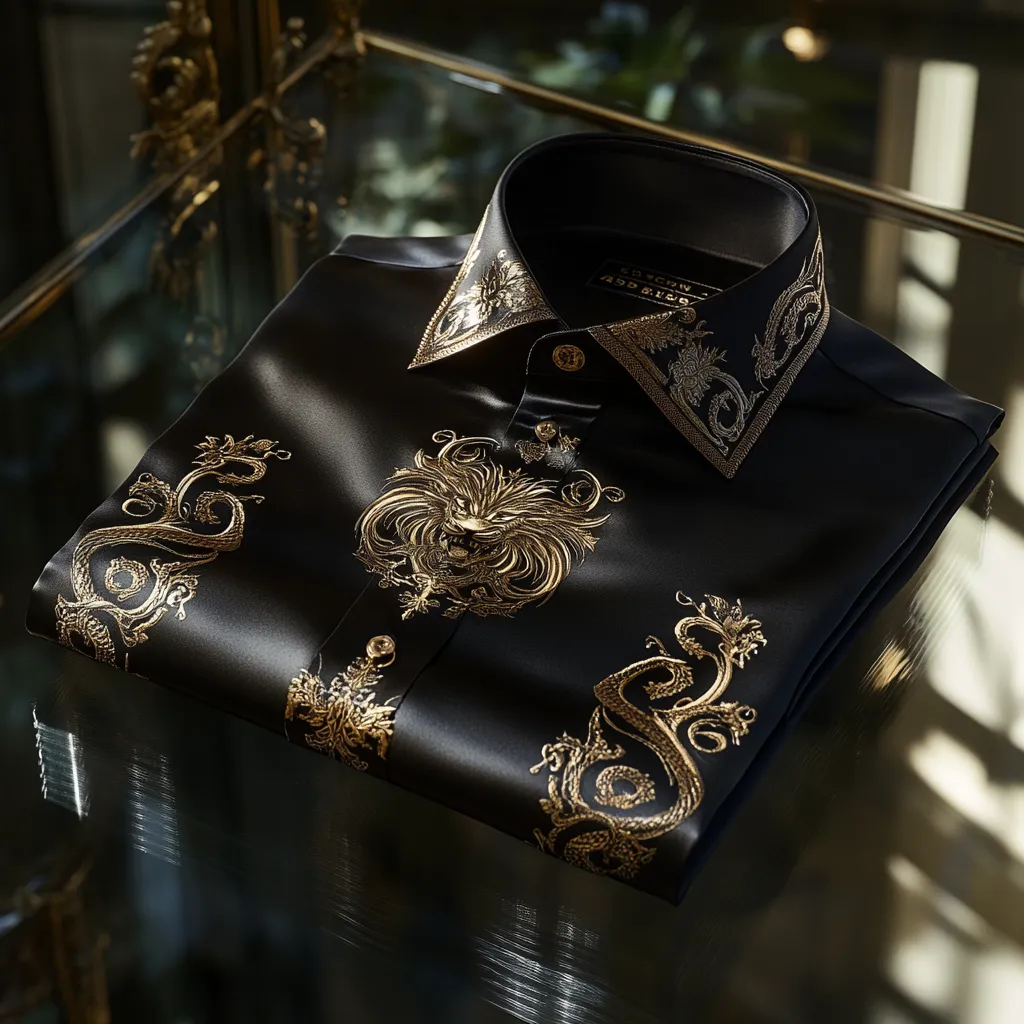 Men best unique Luxe Collection Effortless chic Shirt High Elasticity men's printed shirt