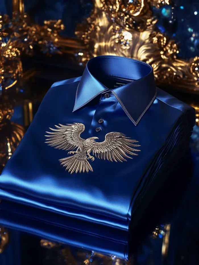 Men's Satin Luxury Business Long Sleeve Shirt