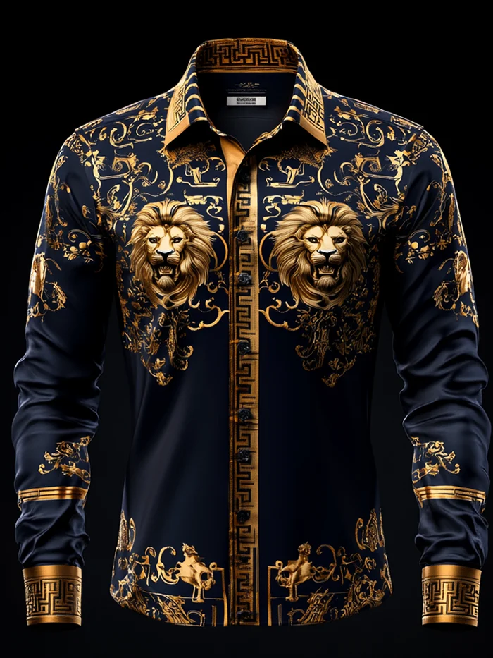 Men's Satin Luxe Long Sleeve Button Down Shirt