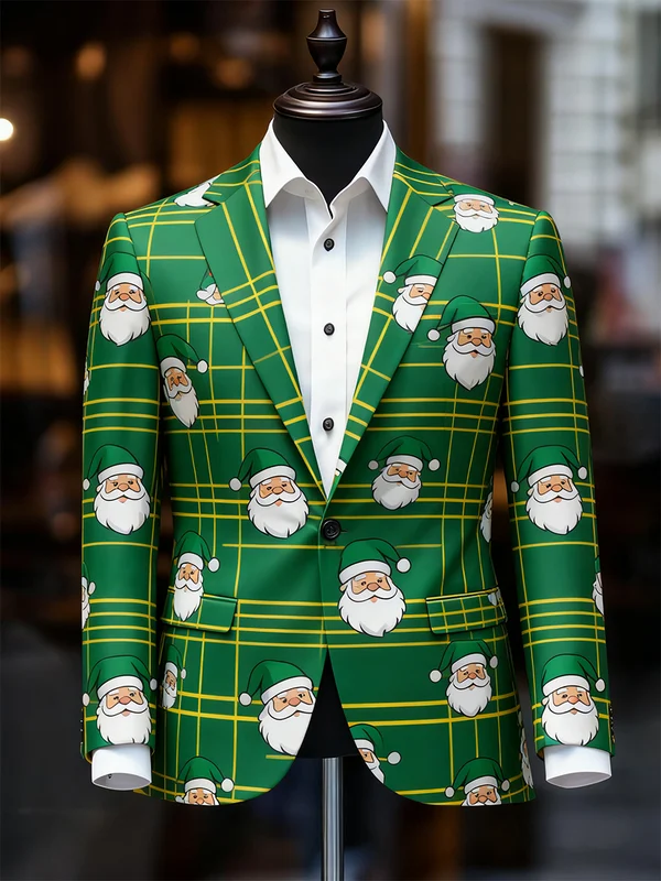 Men's Business Casual Christmas Suit Outerwear