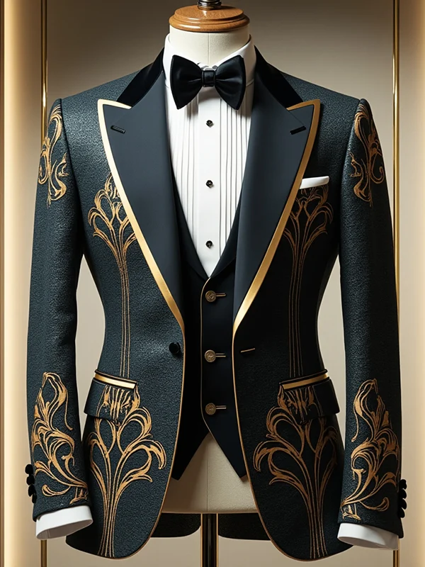 Unique  business gentleman casual Men's Luxury Business Casual Fashion Blazer Suit Coat Jacket