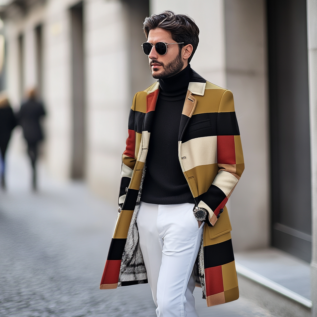 Unique casual Men's Luxury Business Casual Fashion Blazer Suit Coat Jacket