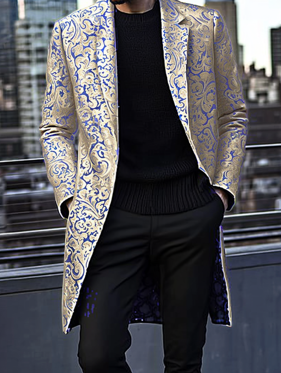 2024 Man Unique casual Men's Luxury Business Casual Fashion Blazer Suit Coat Jacket