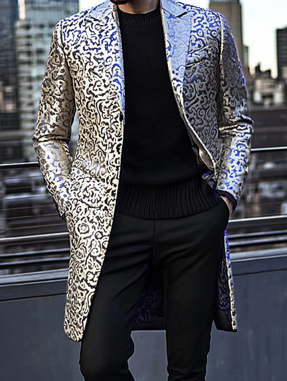 2024 Man Unique casual Men's Luxury Business Casual Fashion Blazer Suit Coat Jacket