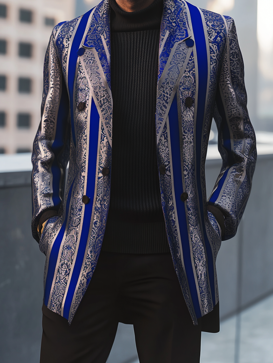 2024 Man Unique casual Men's Luxury Business Casual Fashion Blazer Suit Coat Jacket