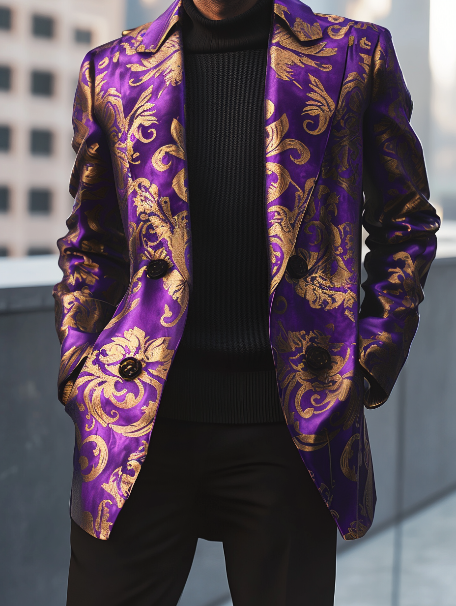 2024 Man Unique casual Men's Luxury Business Casual Fashion Blazer Suit Coat Jacket