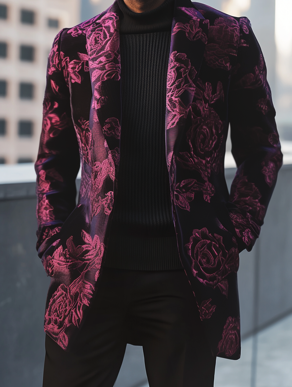 2024 Man Unique casual Men's Luxury Business Casual Fashion Blazer Suit Coat Jacket