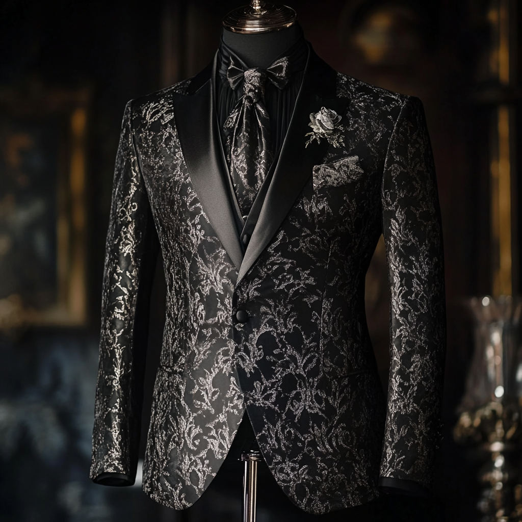 Printed business gentleman casual Men's Luxury Business Casual Fashion Blazer Suit Jacket