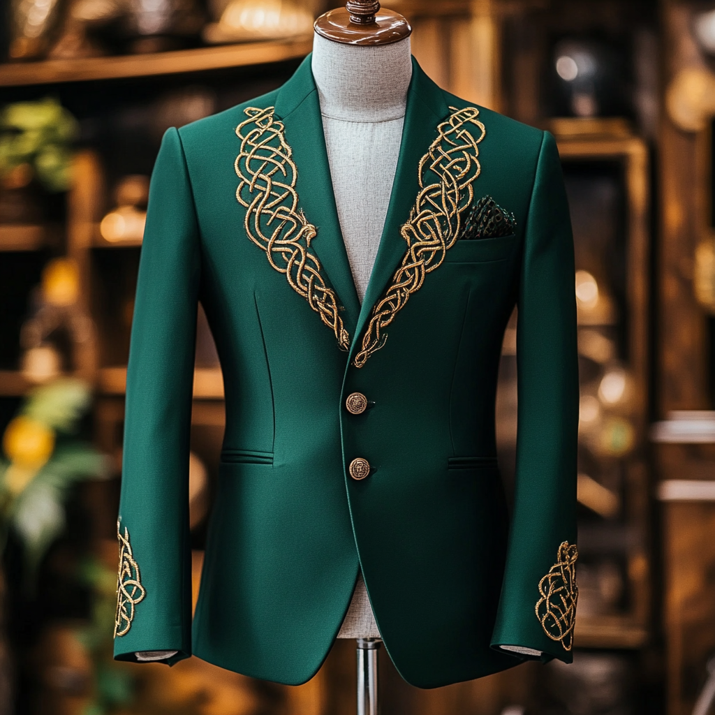 Printed business gentleman casual Men's Luxury Business Casual Fashion Blazer Suit Jacket