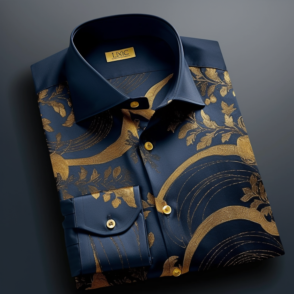 Unique Luxe Collection Effortless chic Shirt High Elasticity men's printed shirt