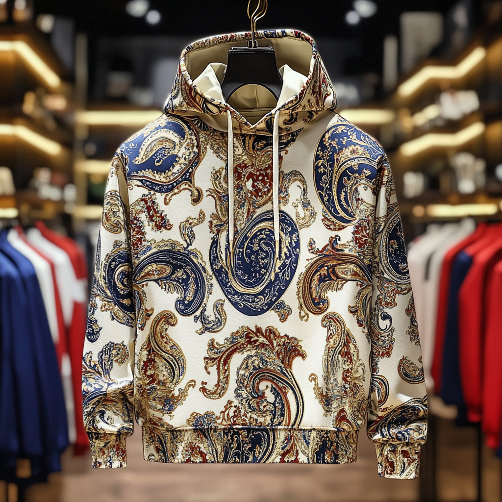 Essential Everyday Printed casual vacation retro abstract sweatshirt Hoodie