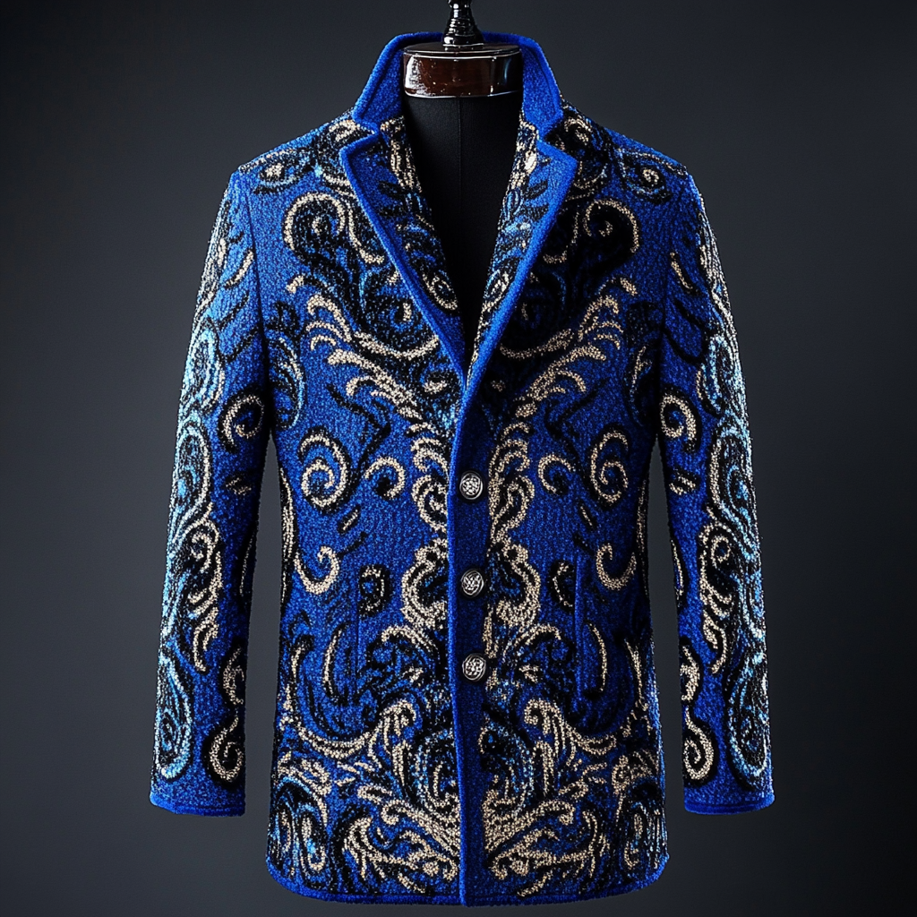 Printed business gentleman casual Men's Luxury Business Casual Fashion Blazer Suit Jacket