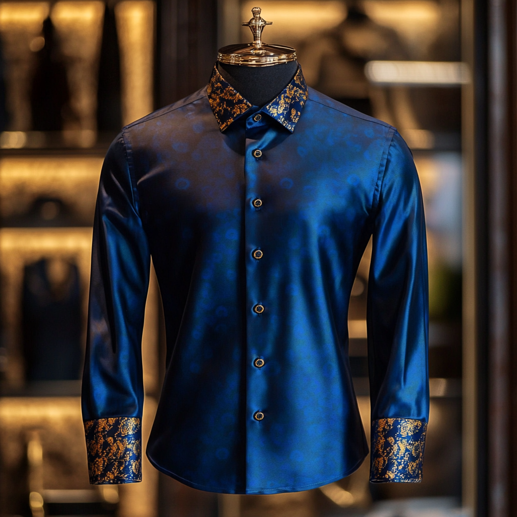 Silk Luxury Business VIP Exclusive Designer unique Luxe Collection long Shirt High Elasticity