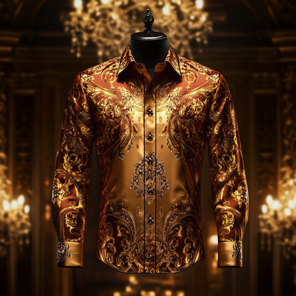 Silk Luxury Business VIP Exclusive Designer unique Luxe Collection long Shirt High Elasticity