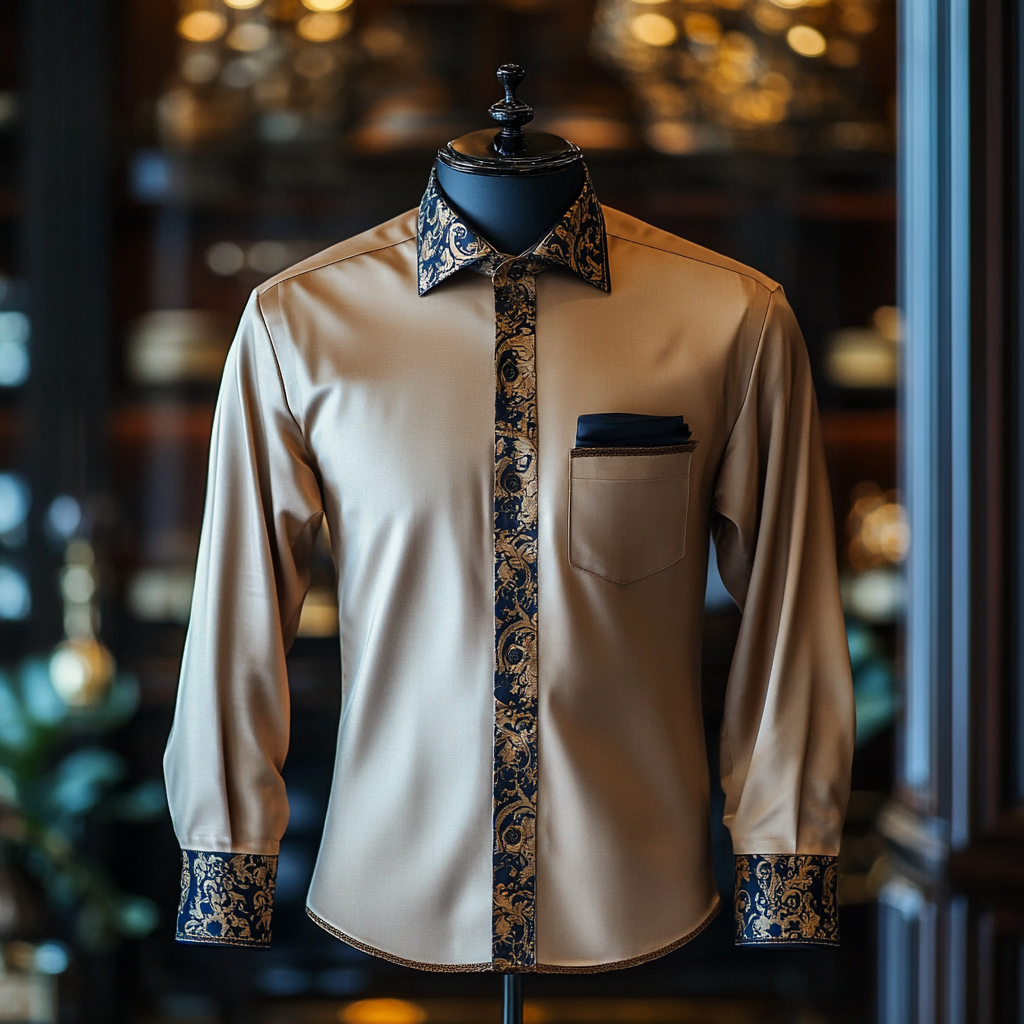 Silk Luxury Business VIP Exclusive Designer unique Luxe Collection Shirt High Elasticity