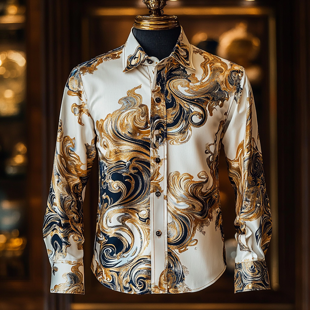 Silk Luxury Business VIP Exclusive Designer unique Luxe Collection long Shirt High Elasticity