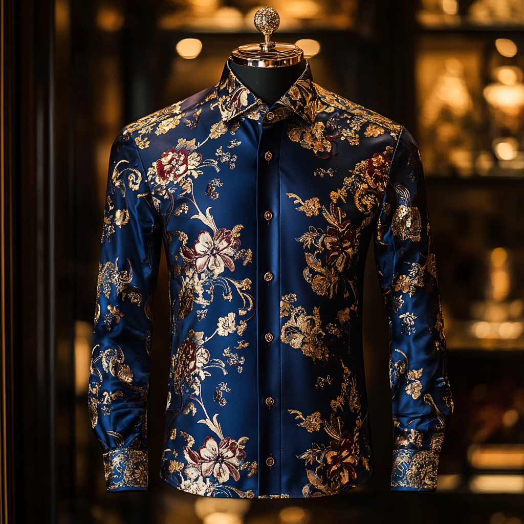 Silk Luxury Business VIP Exclusive Designer unique Luxe Collection long Shirt High Elasticity