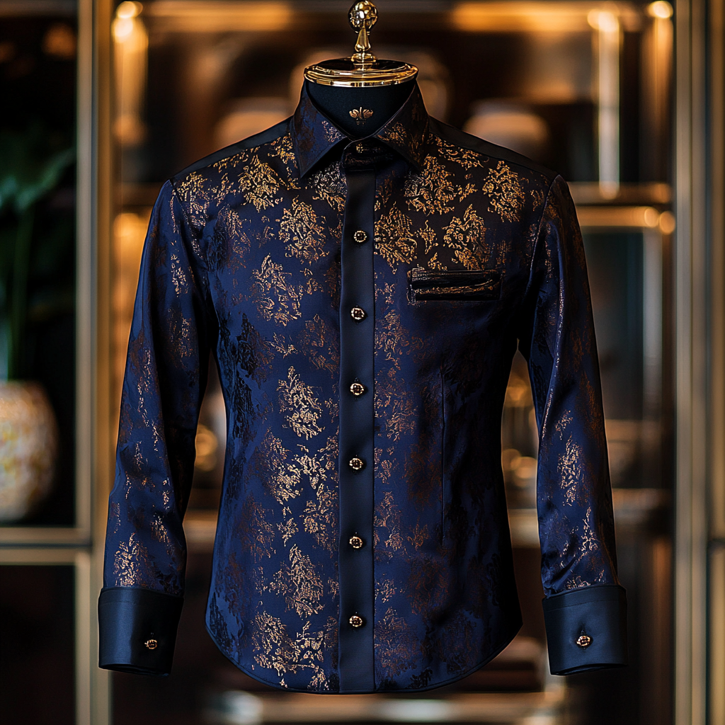 Silk Luxury Business VIP Exclusive Designer unique Luxe Collection long Shirt High Elasticity