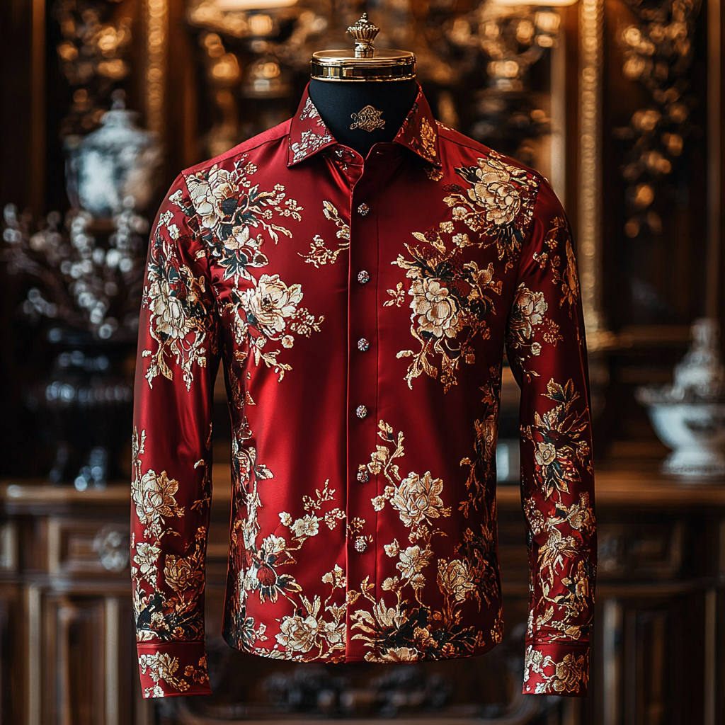 Silk Luxury Business VIP Exclusive Designer unique Luxe Collection long Shirt High Elasticity
