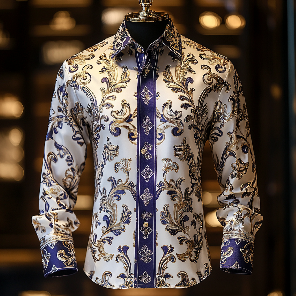 Silk Luxury Business VIP Exclusive Designer unique Luxe Collection long Shirt High Elasticity