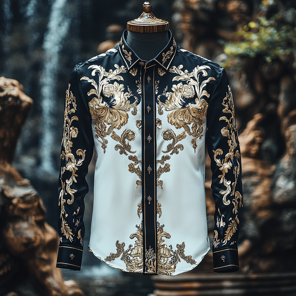 Silk Luxury Business VIP Exclusive Designer unique Luxe Collection long Shirt High Elasticity