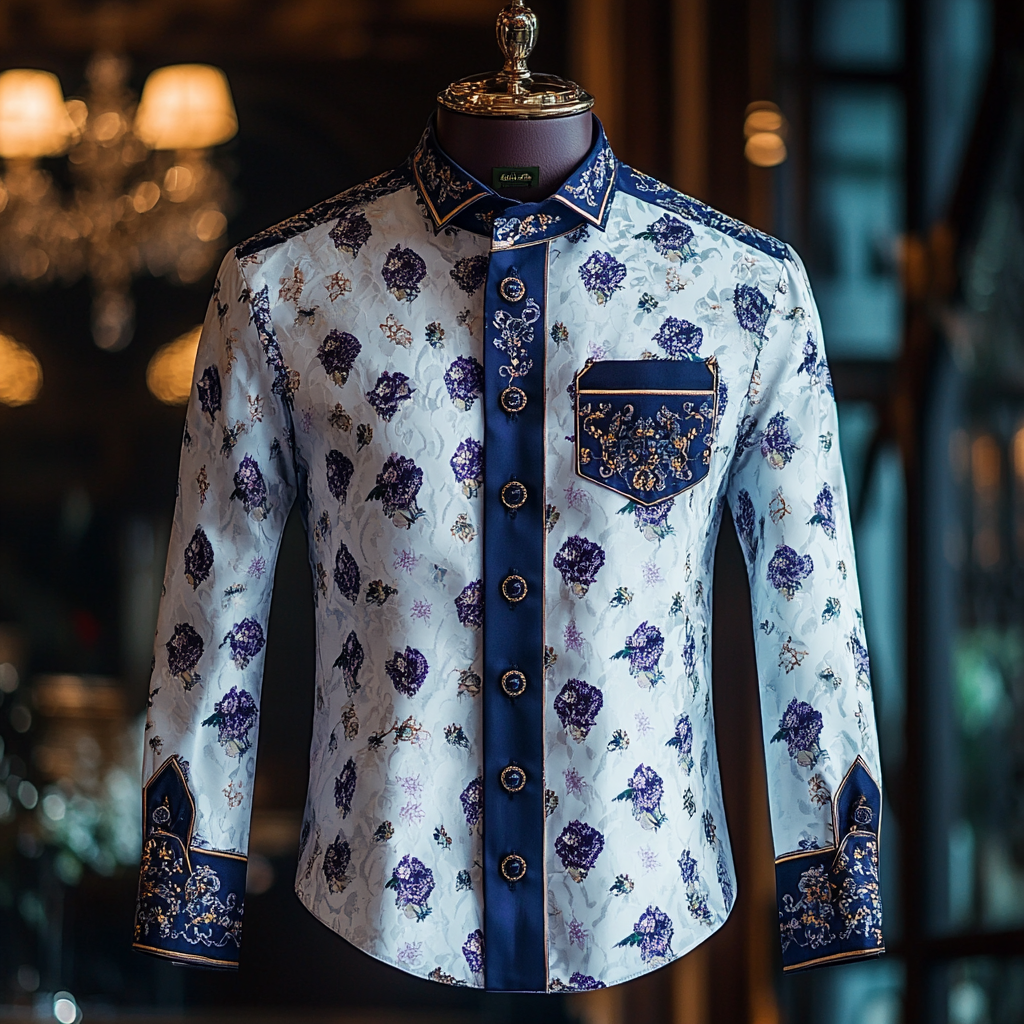 Silk Luxury Business VIP Exclusive Designer unique Luxe Collection long Shirt High Elasticity