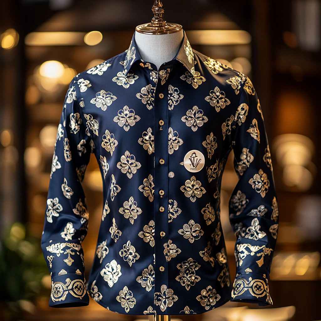 Silk Luxury Business VIP Exclusive Designer unique Luxe Collection long Shirt High Elasticity