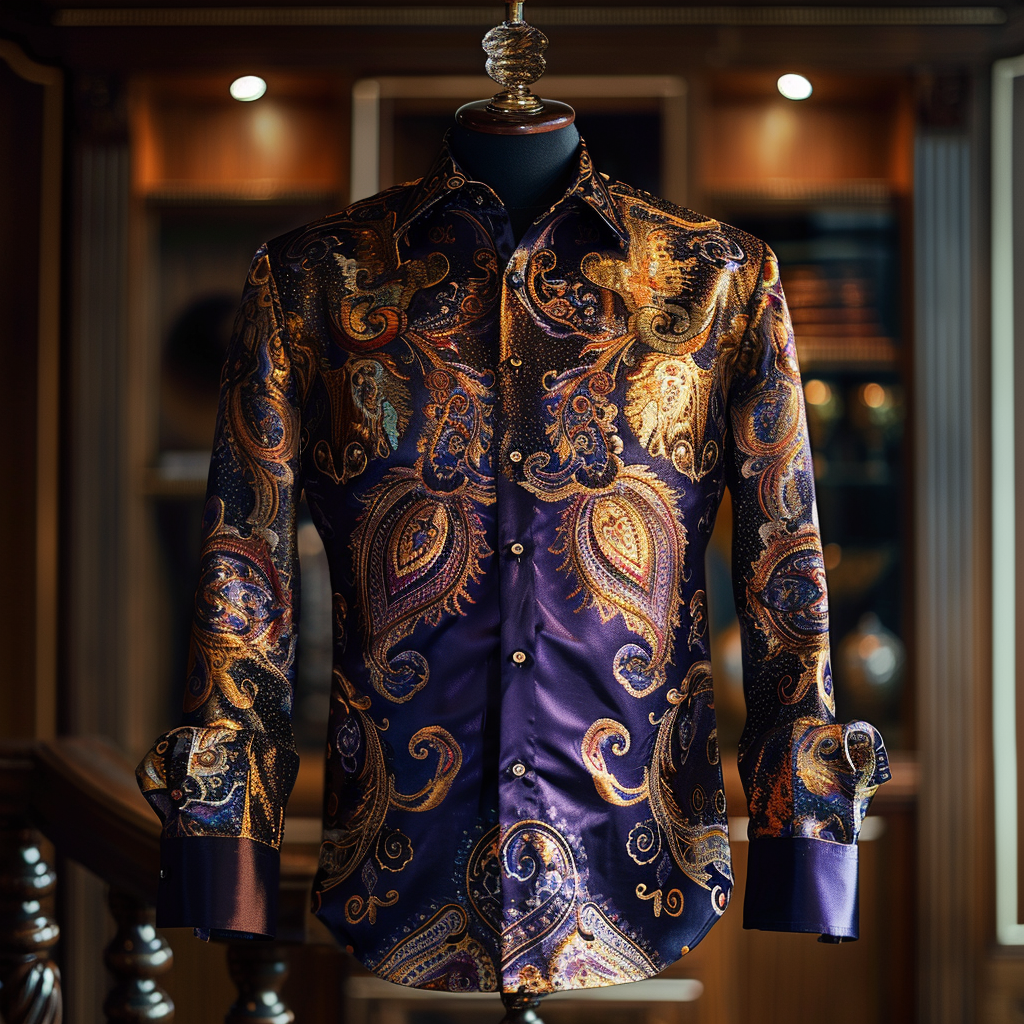 Silk Luxury Business VIP Exclusive Designer unique Luxe Collection long Shirt High Elasticity