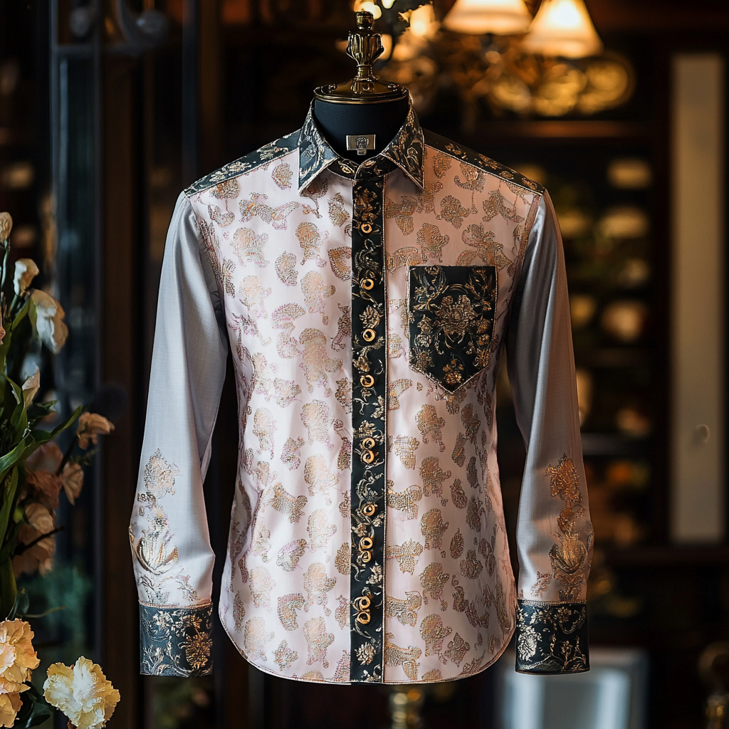 Silk Luxury Business VIP Exclusive Designer unique Luxe Collection long Shirt High Elasticity