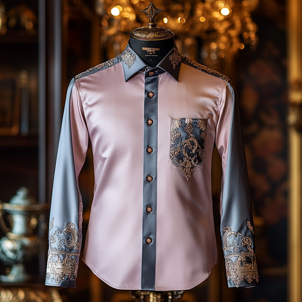 Silk Luxury Business VIP Exclusive Designer unique Luxe Collection long Shirt High Elasticity
