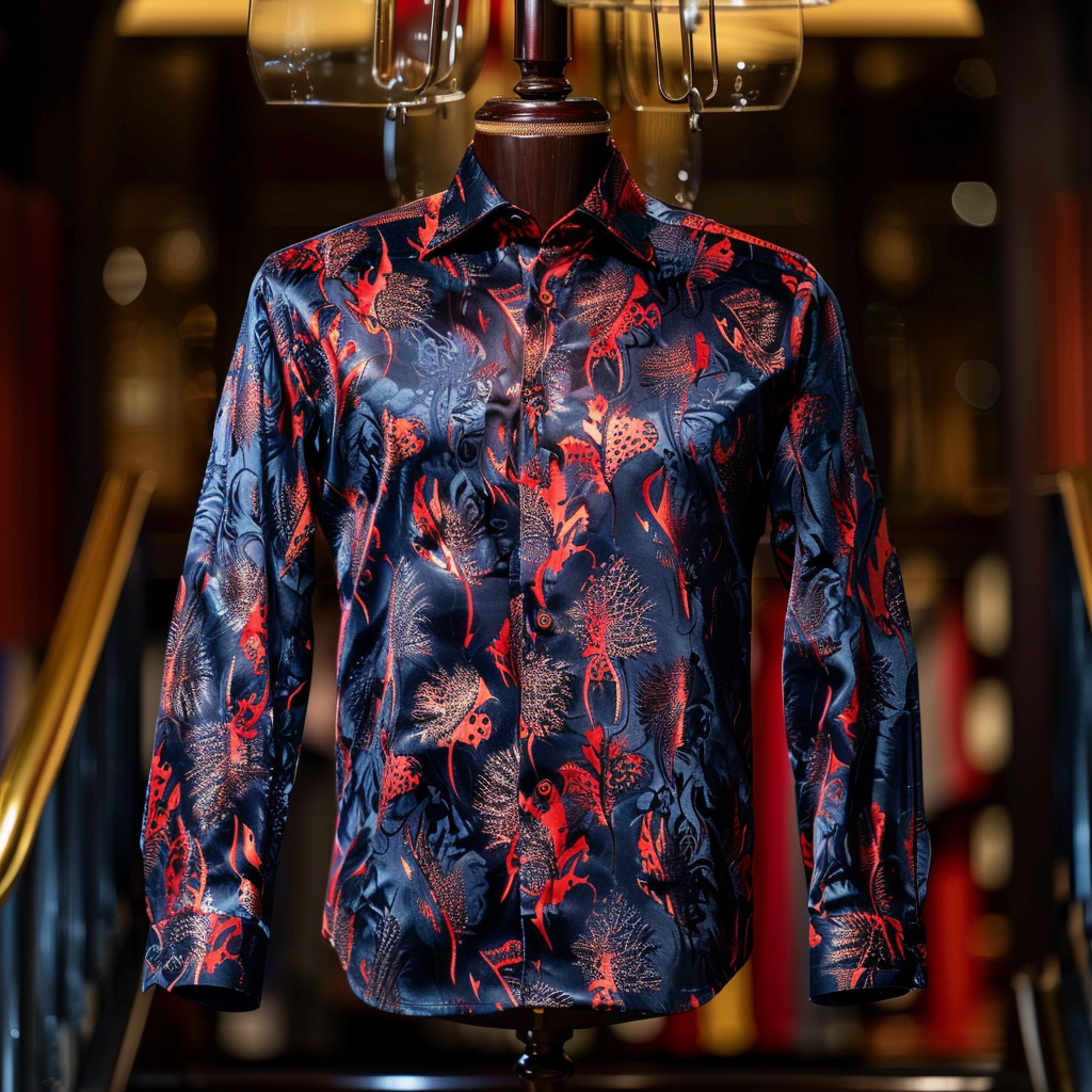 Best Silk Luxury Business VIP Exclusive Designer unique Luxe Collection long Shirt High Elasticity