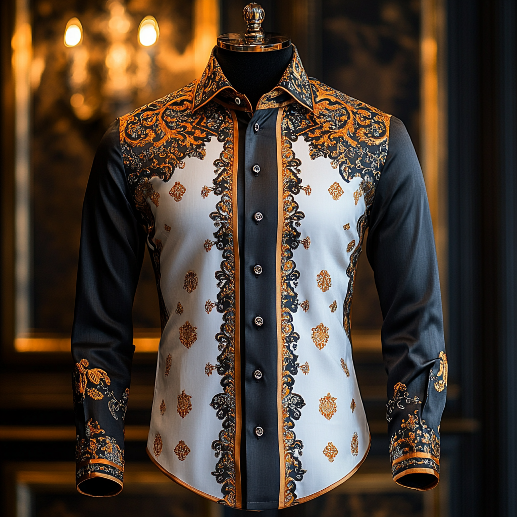 Silk Luxury Business VIP Exclusive Designer unique Luxe Collection long Shirt High Elasticity