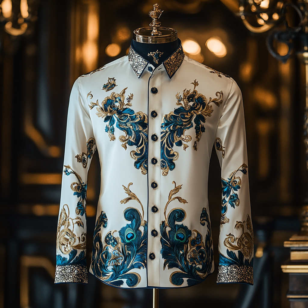 Silk Luxury Business VIP Exclusive Designer unique Luxe Collection long Shirt High Elasticity
