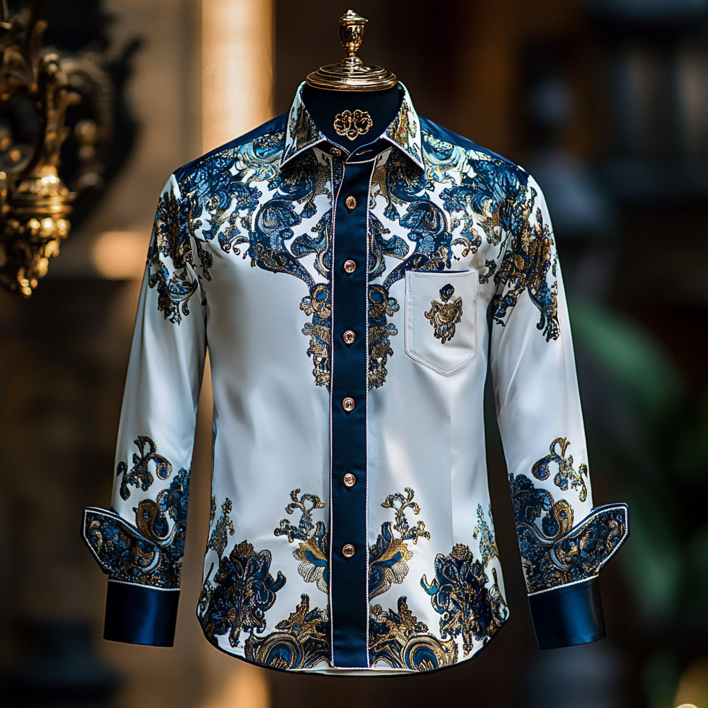 Silk Luxury Business VIP Exclusive Designer unique Luxe Collection long Shirt High Elasticity