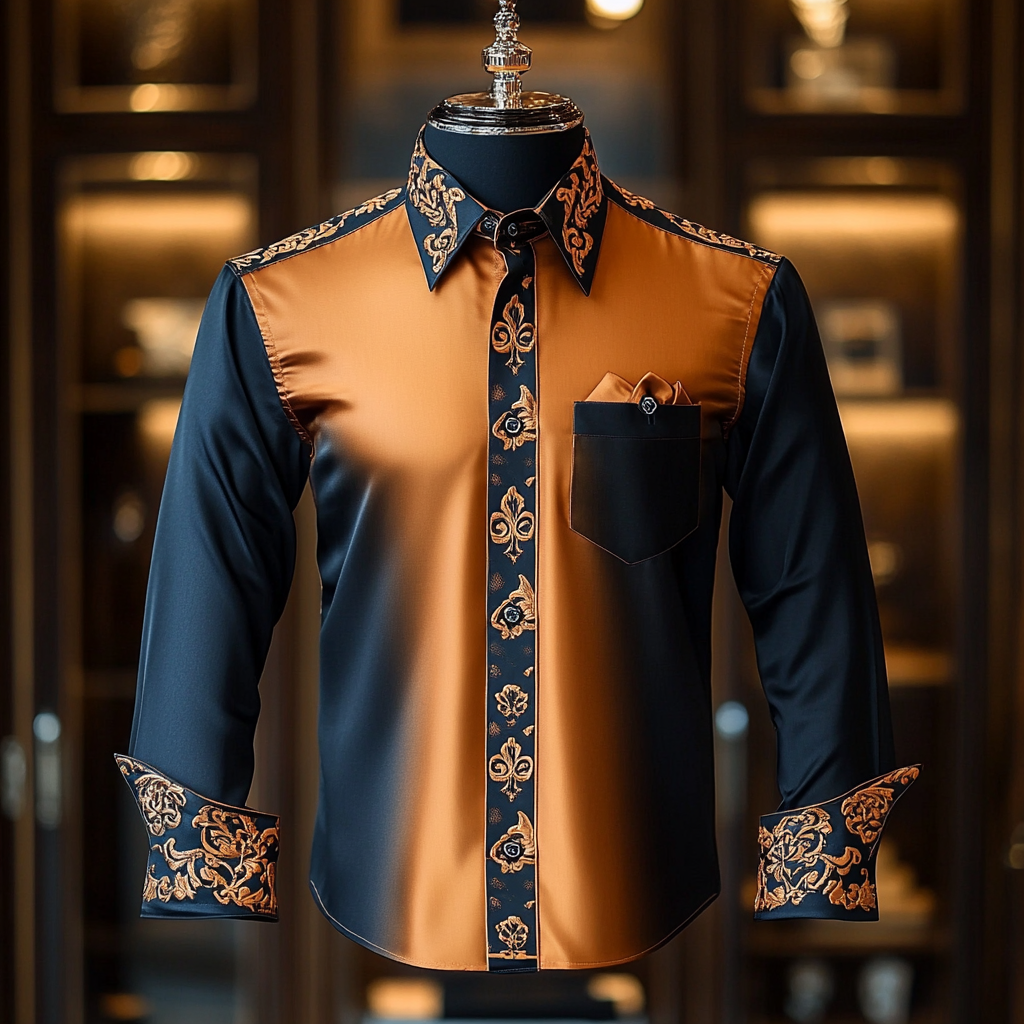 Silk Luxury Business VIP Exclusive Designer unique Luxe Collection long Shirt High Elasticity
