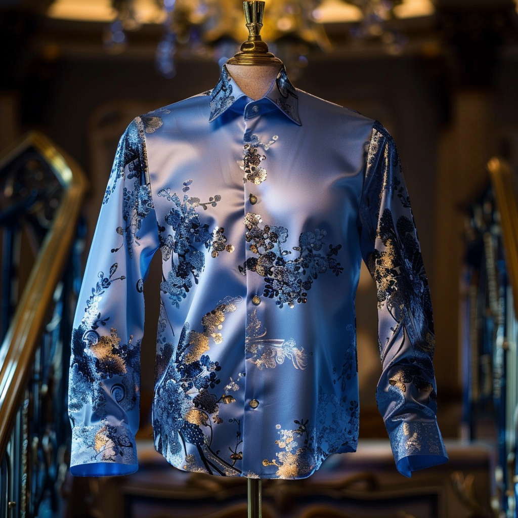Best Silk Luxury Business VIP Exclusive Designer unique Luxe Collection long Shirt High Elasticity